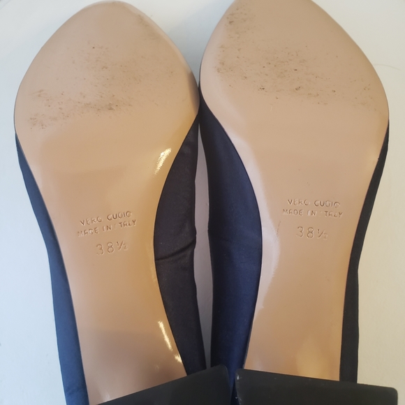 New ANNA F. Italian satin blue pumps, sz 38.5 - Picture 9 of 9